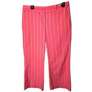 Express Womens Pink‎ Pinstripe Editor Pants Size 6 Old Money Y2K 2000s Preppy